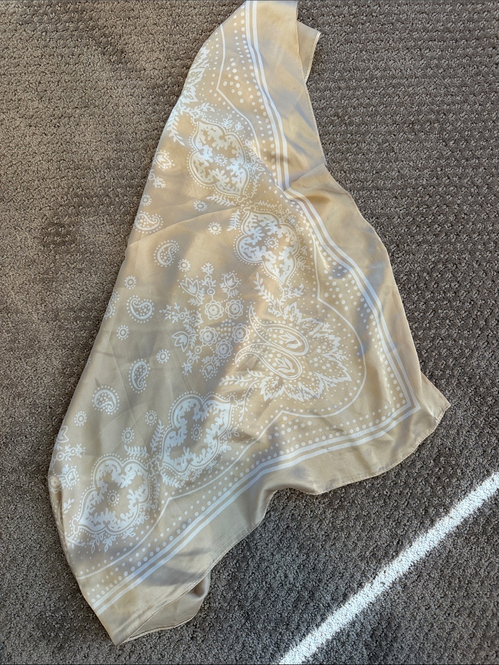 Light Pink Paisley Bandana Scarf
